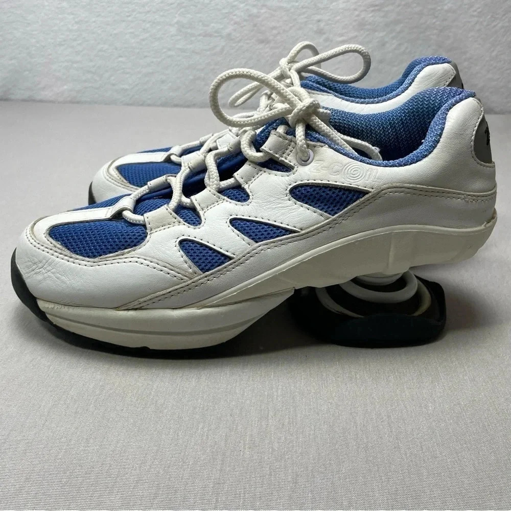 Z Coil Freedom White Blue Plantar Fascitis Pain Relief Orthopedic Spring Shoes